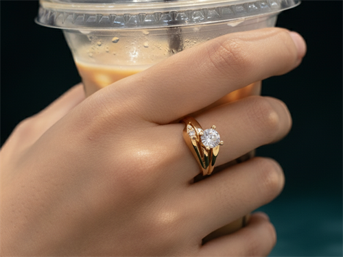 انگشتر سولیتر (نامزدی) طلای اطلس