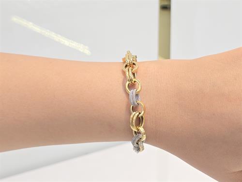 دستبند زنانه طلای اطلس