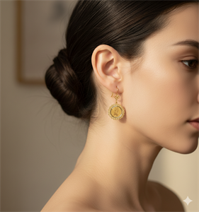 گوشواره زنانه انس (Ounce) دایره 651