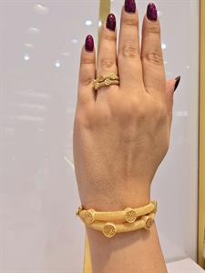 ست طلا دستبند و انگشتر ایوا